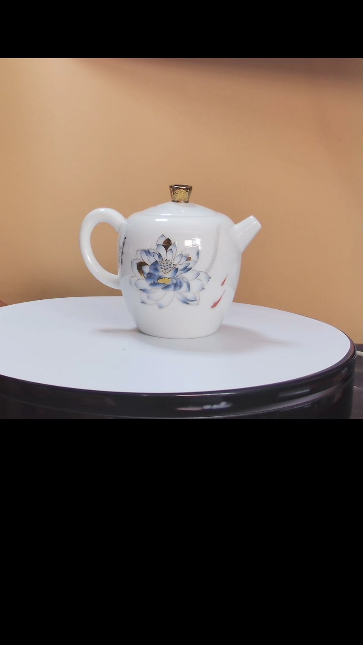 【闪购商品】渡景山房陶瓷茶壶（金）