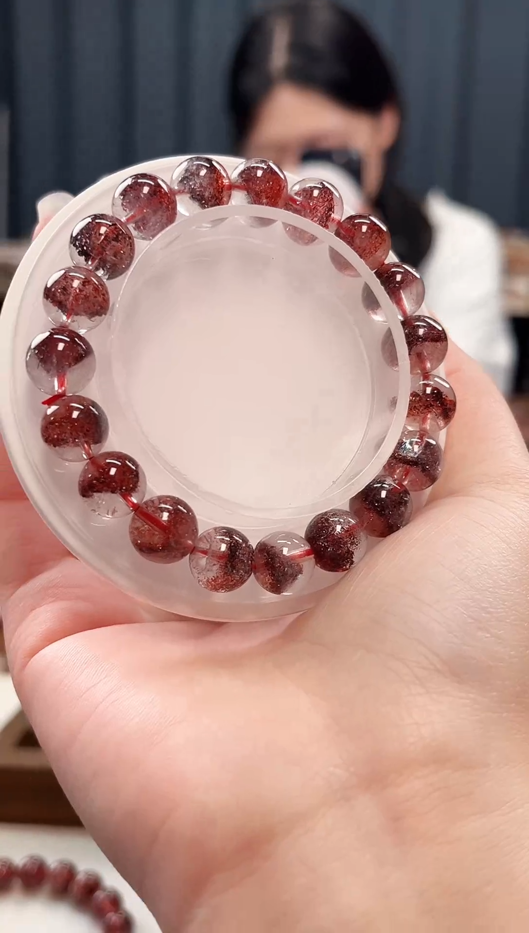 未镶嵌手串水晶金草莓超七单圈手串10mm【多样性发一】