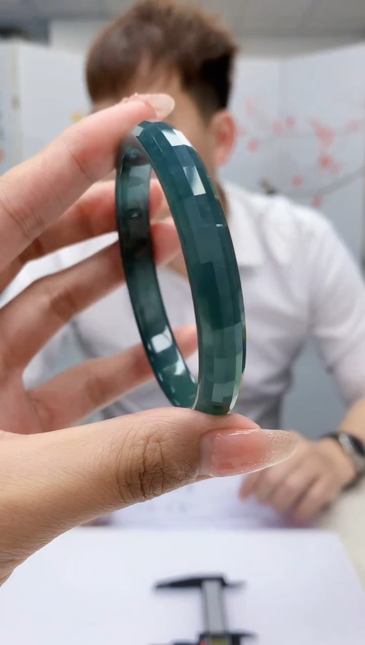 【闪购商品】定制翡翠未镶嵌4868MM-毛货手镯（62圈）178