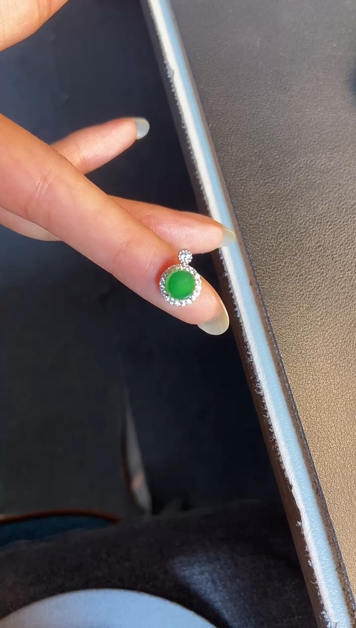 吊坠(不含链)银S925镶嵌翡翠1