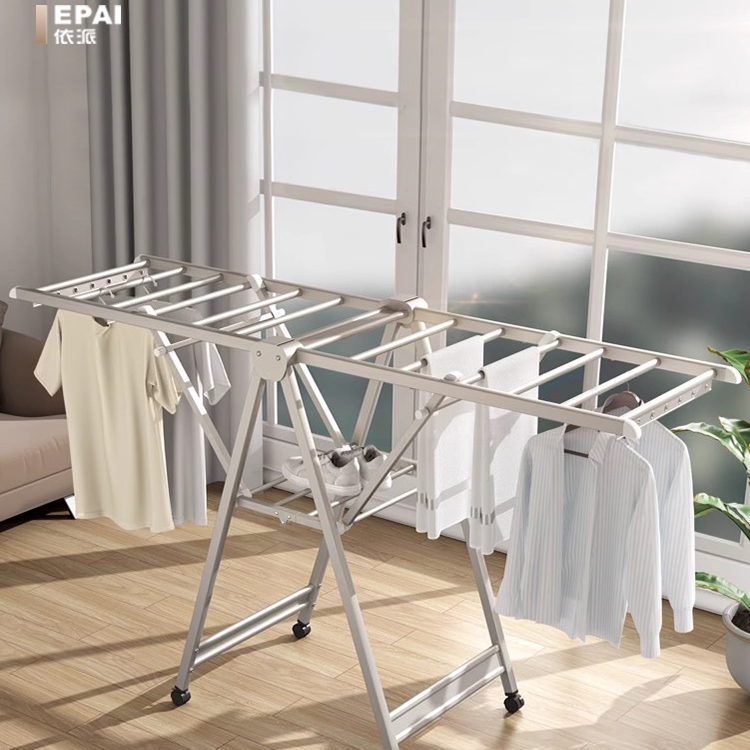 铝合金折叠晾衣架落地超强承重室内家用凉衣架室外晒被神器晾衣杆