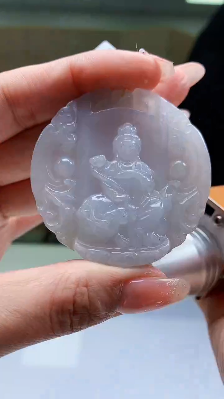 【闪购商品】定制翡翠未镶嵌5153MM-毛货挂件45