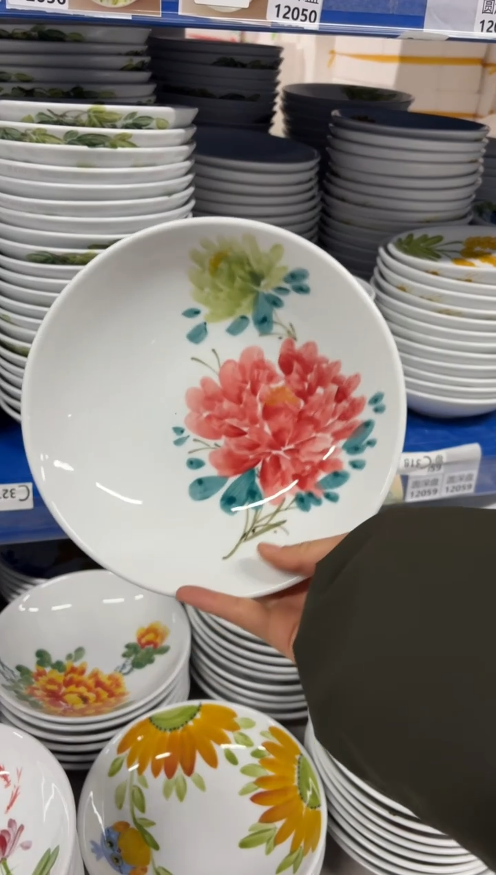 景德镇高温陶瓷食品级手绘釉中彩-圆深盘