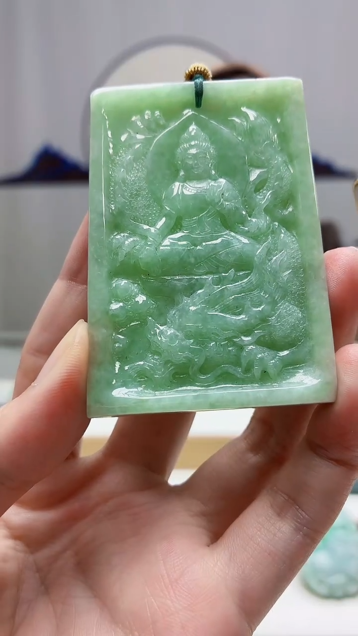 未镶嵌定制翡翠4852zm-毛货挂件9人物