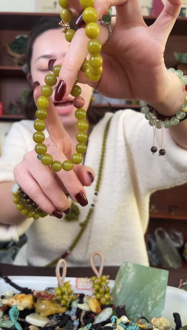 未镶嵌蛇纹石玉颈饰多样性发货拍一发一