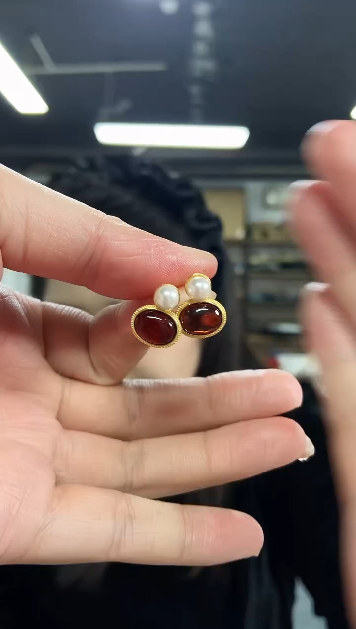 【闪购商品】血珀裸石银S925镶嵌多样性发其一颜色微差