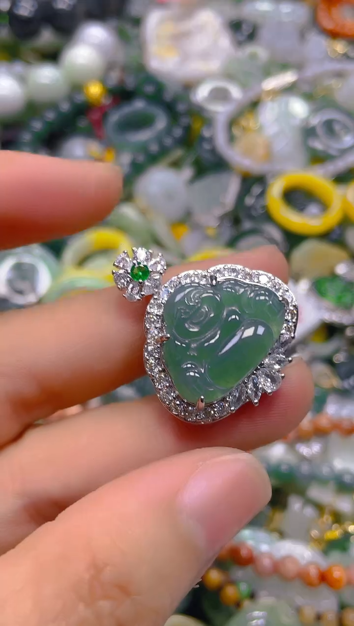 翡翠未镶嵌颈饰/J/翡翠A货一图一物