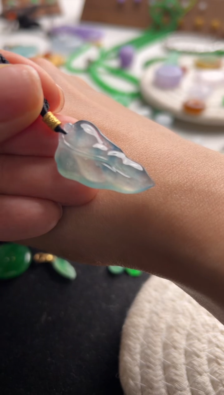 【闪购商品】定制翡翠未镶嵌树叶6800-aq