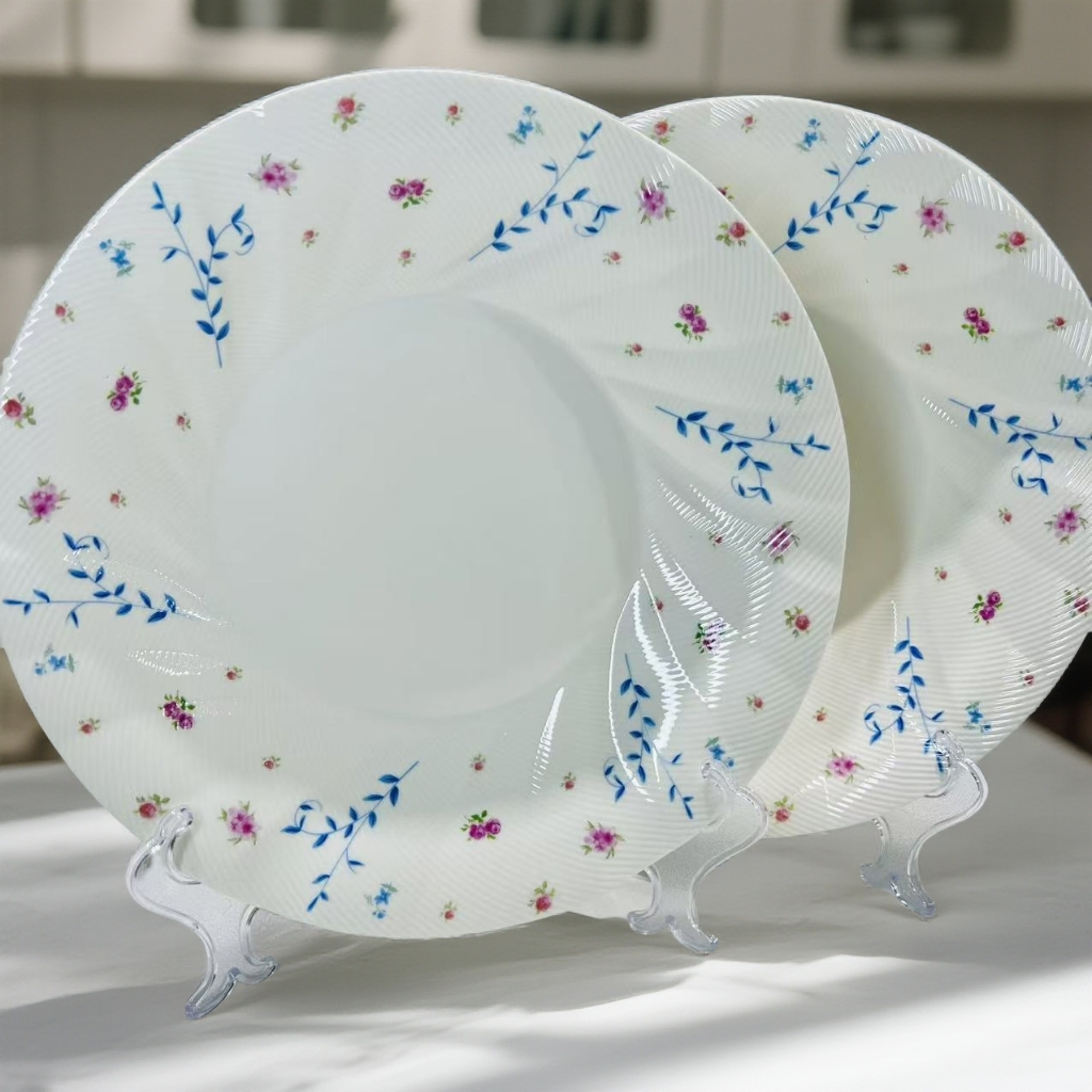 新疆包邮【小碎花一对大盘】陶瓷盘子圆盘抓饭盘菜盘30cm大盘时尚