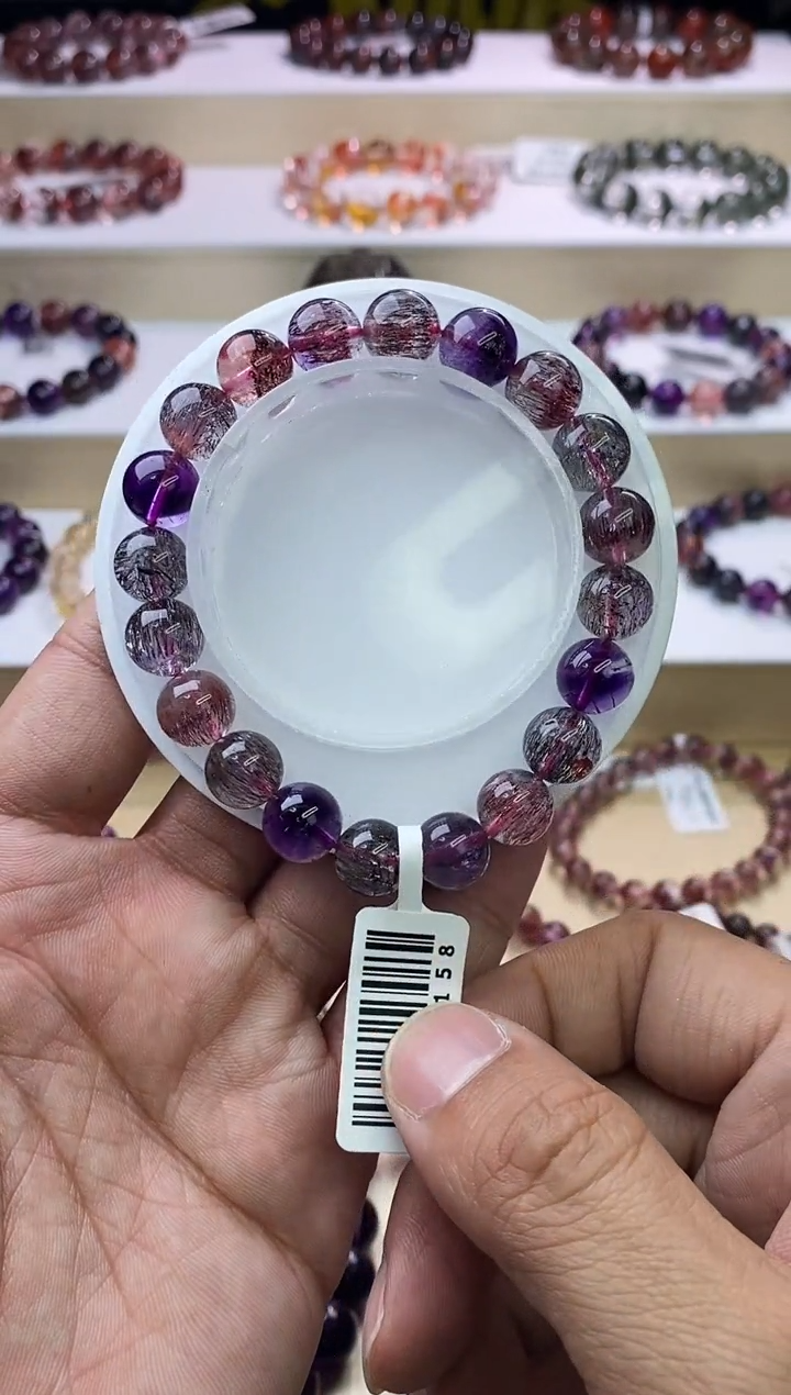 【闪购商品】水晶手链未镶嵌黑加仑超七单圈10m+