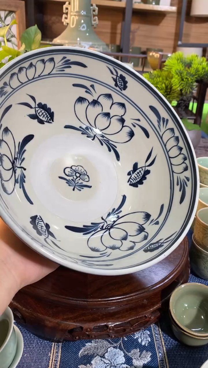 【闪购商品】122889兰花瓷老碗24*13 1只