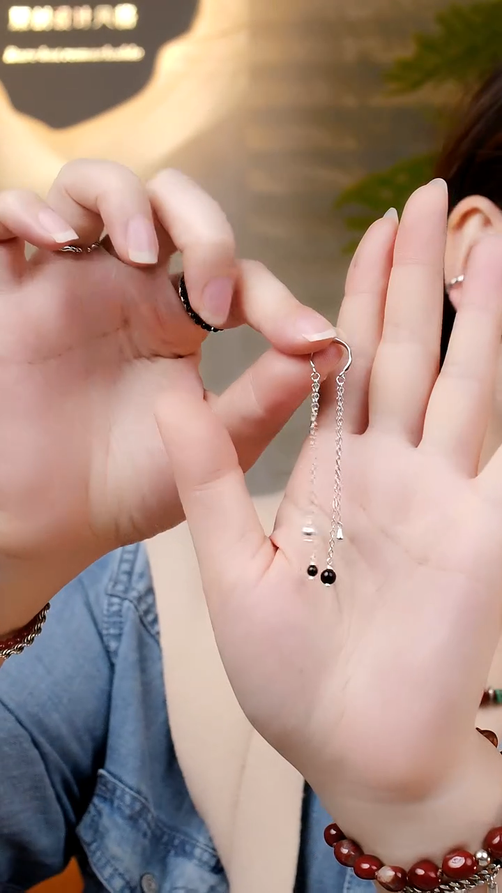 无925银88 流苏耳骨夹通体925银1只