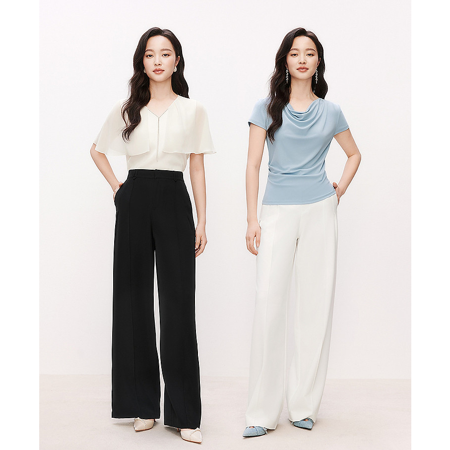 【羊羊专属】高腰宽松休闲裤女时尚百搭直筒KV04485/KV04489