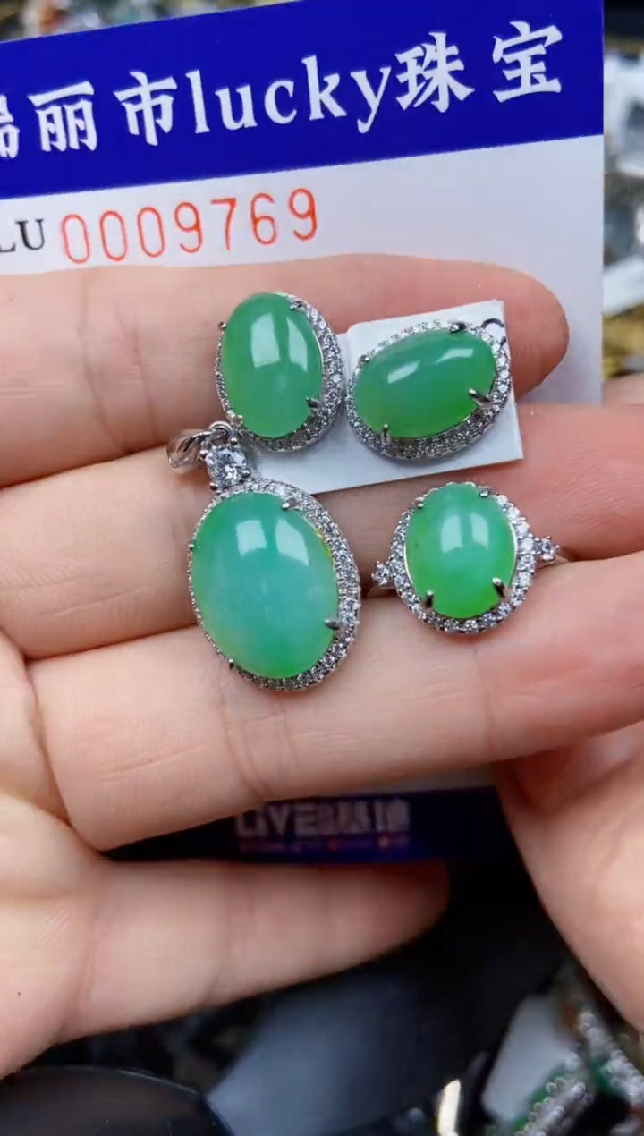 【闪购商品】翡翠颈饰银S925镶嵌9769