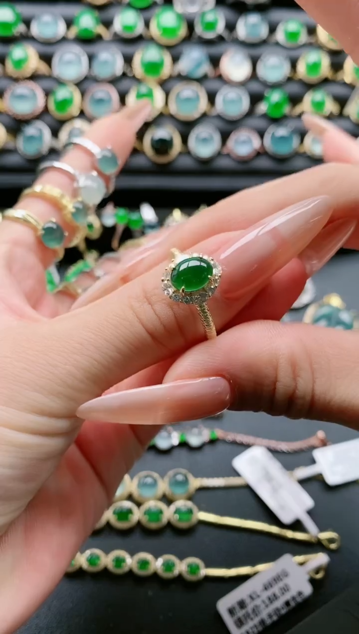 【闪购商品】翡翠戒指银S925镶嵌1111111