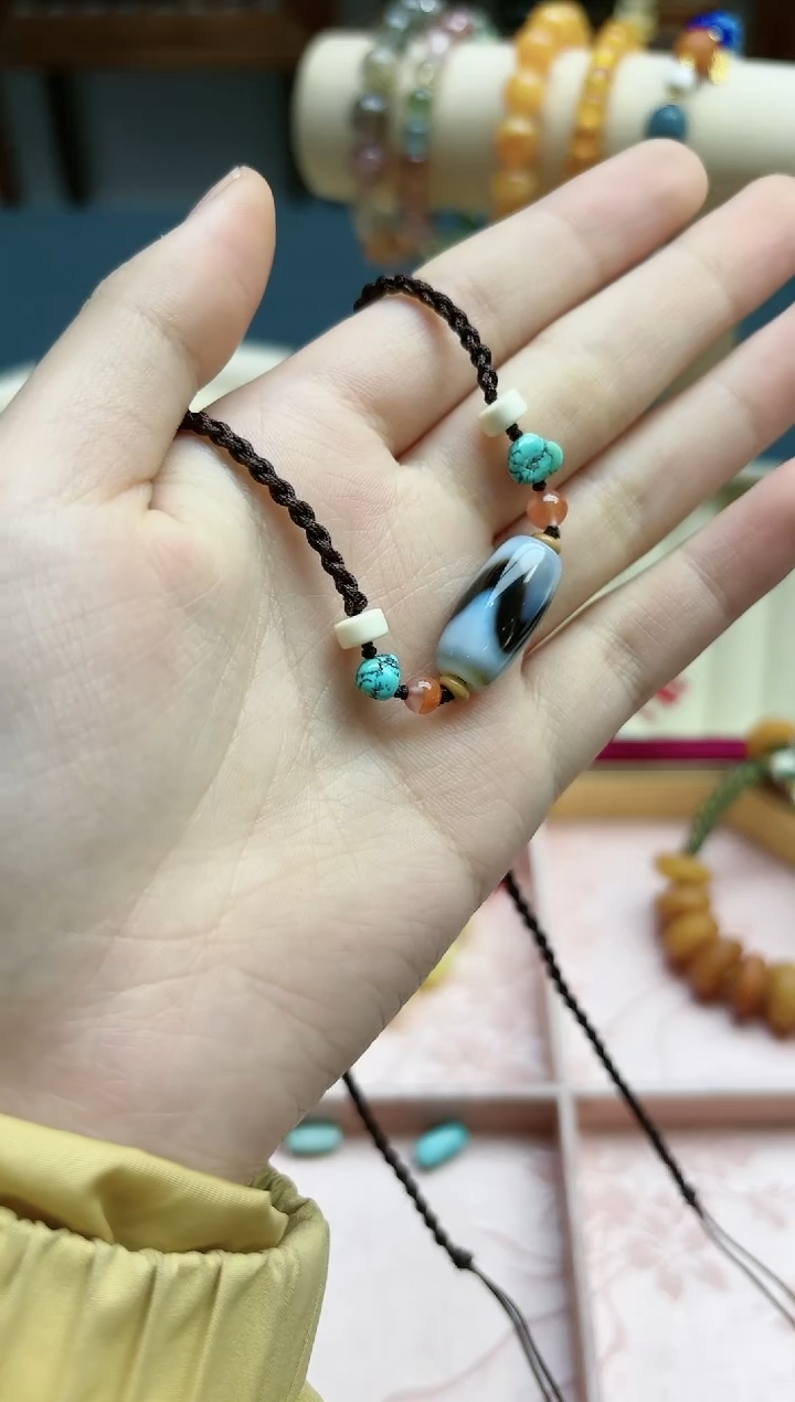 【闪购商品】玛瑙/玉髓吊坠未镶嵌玛瑙珠子吊坠*1 LW