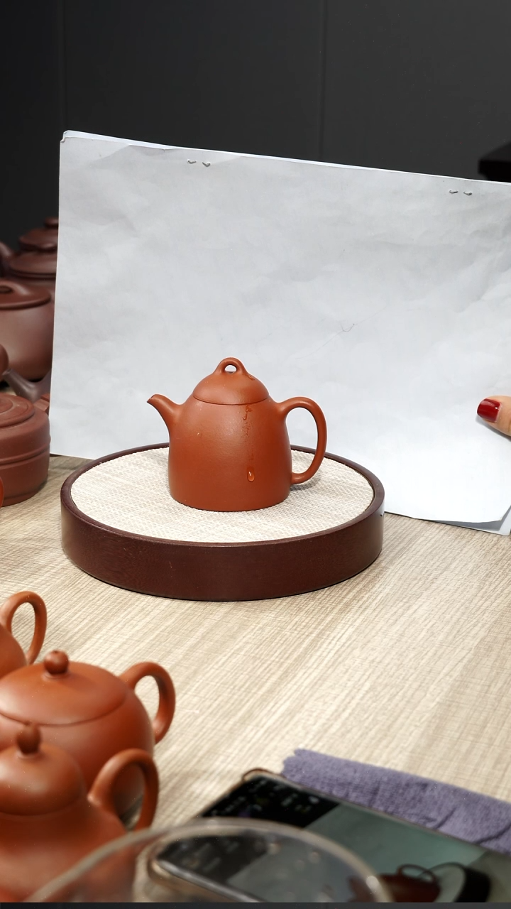 【闪购商品】紫砂茶壶朱泥秦权壶