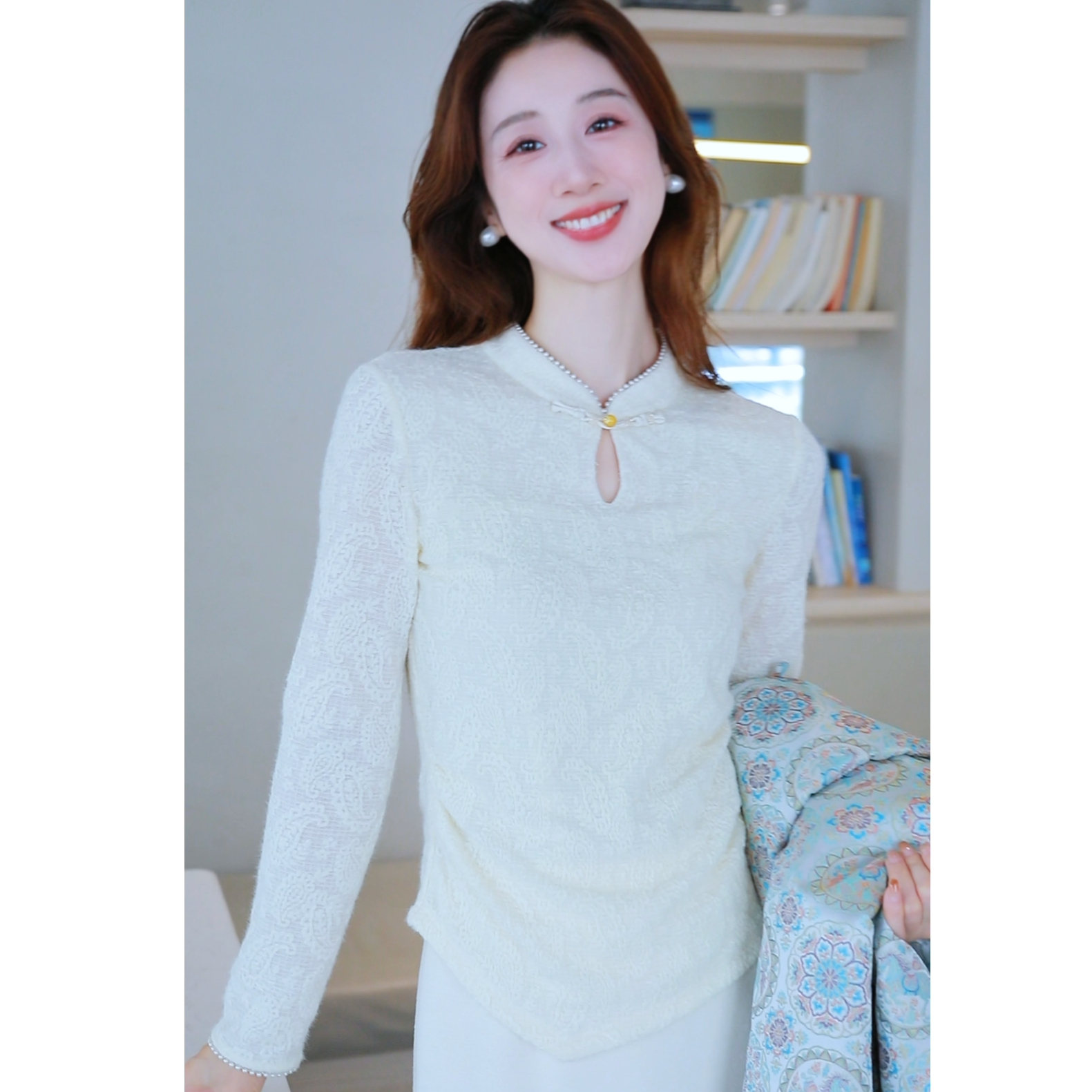 《婷婷定制》时尚显瘦日常气质新中式中国风长袖衬衫6898