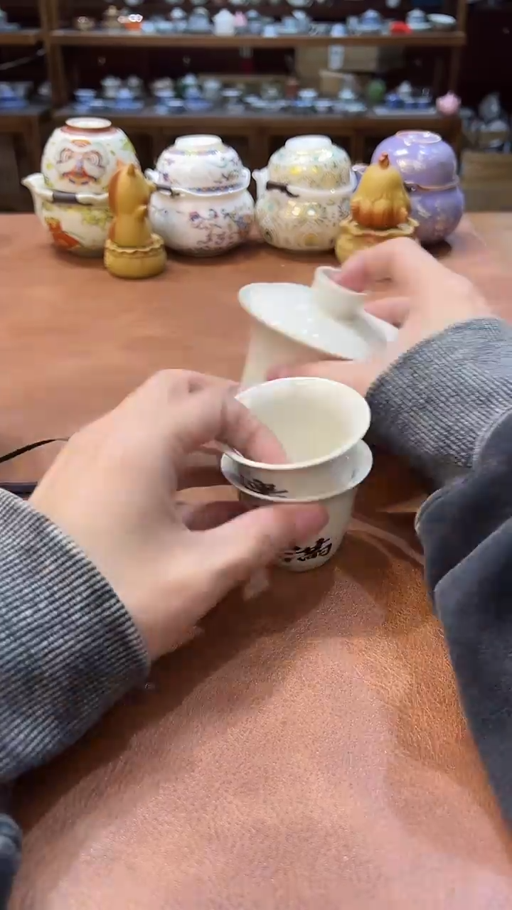真的很便宜会开片的旅行茶具