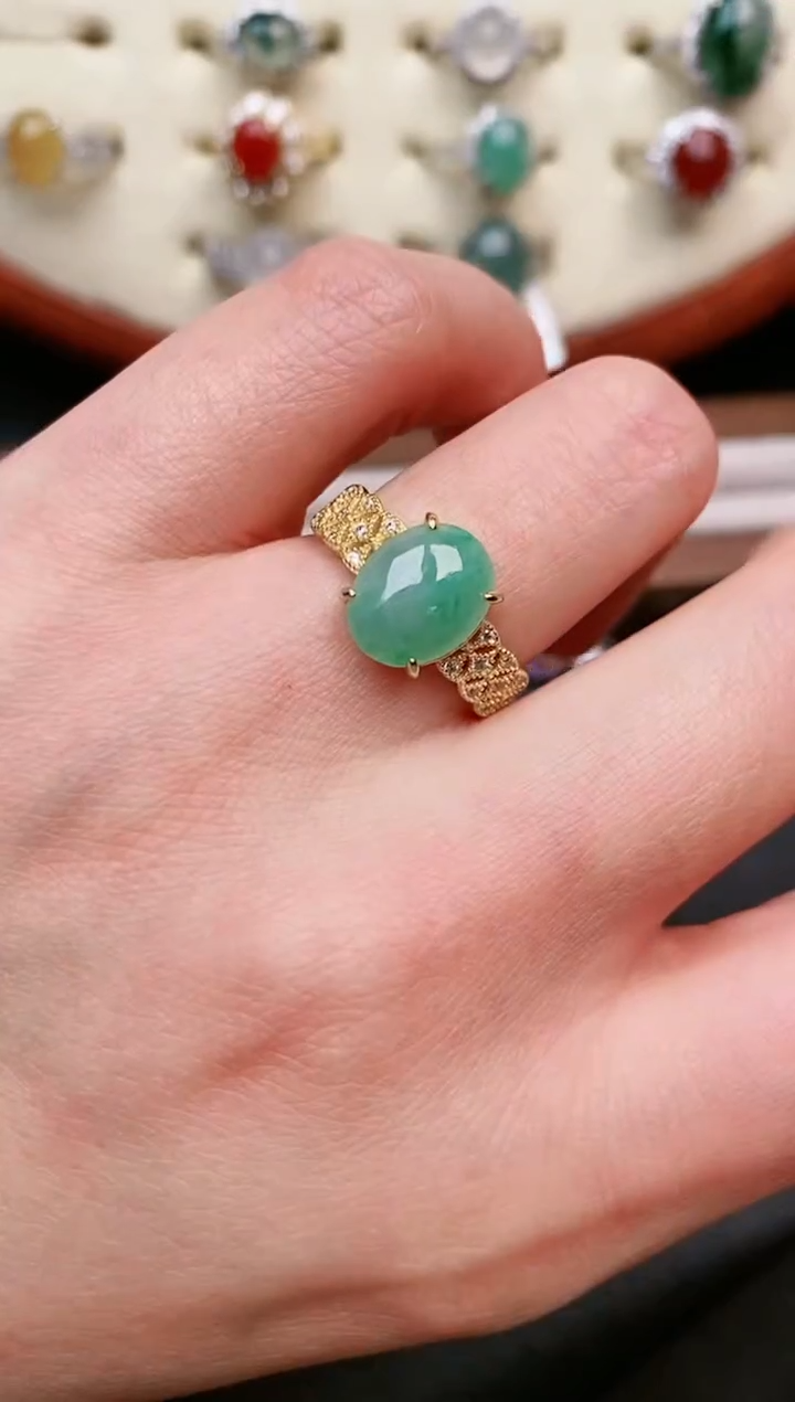 【闪购商品】翡翠戒指银S925镶嵌....