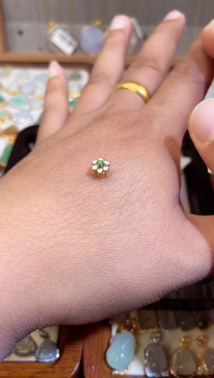 【闪购商品】翡翠颈饰18K金镶嵌 翡翠