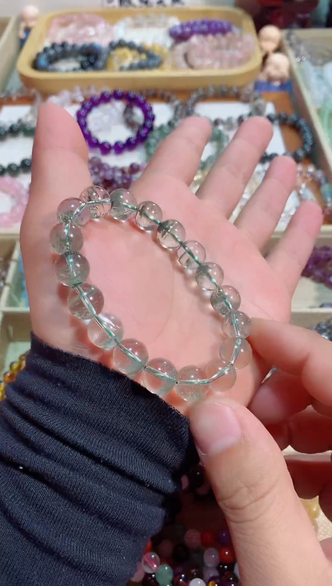 【闪购商品】水晶手链未镶嵌绿幽灵11M+(多样性发其一）