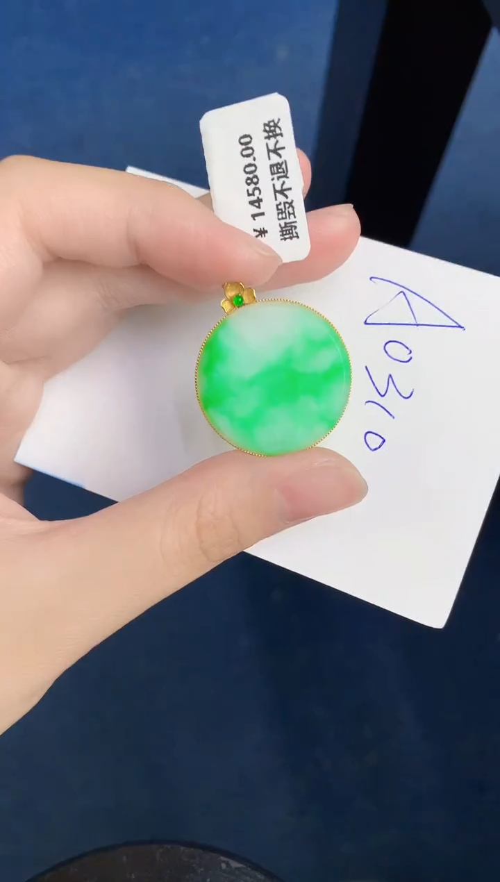 【闪购商品】翡翠颈饰18K金镶嵌0000000000
