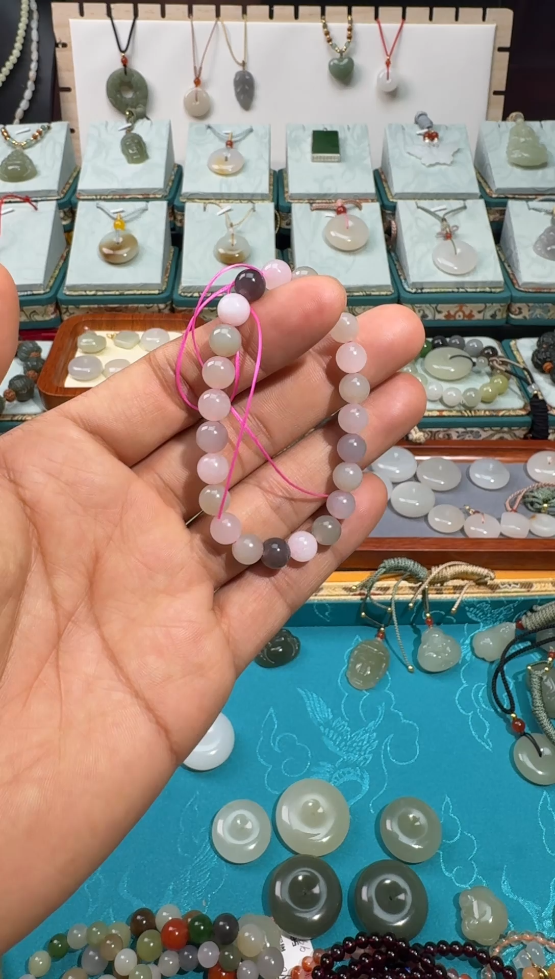 【闪购商品】和田玉手链未镶嵌马卡龙