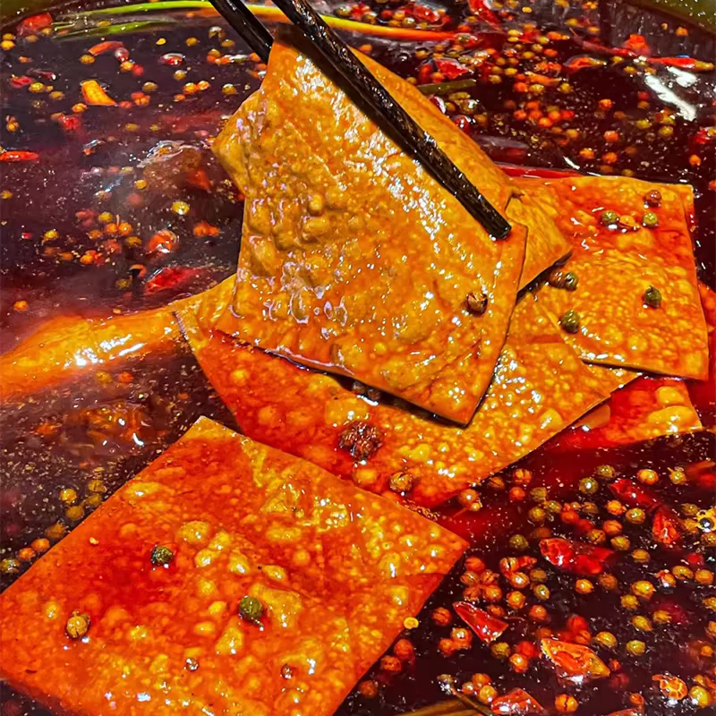 正宗泡泡豆干用于火锅烧烤麻辣烫凉拌炒菜的美味食材Q弹好吃惨了