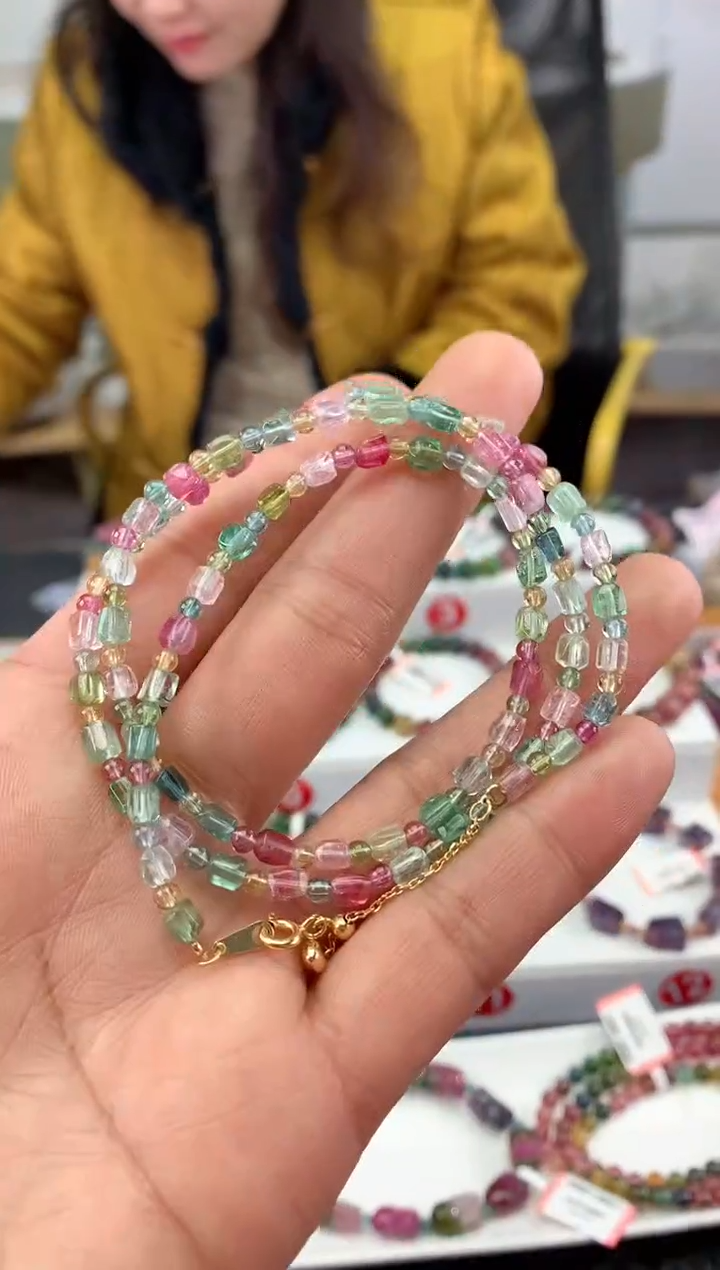 未镶嵌手串碧玺多样性发一条