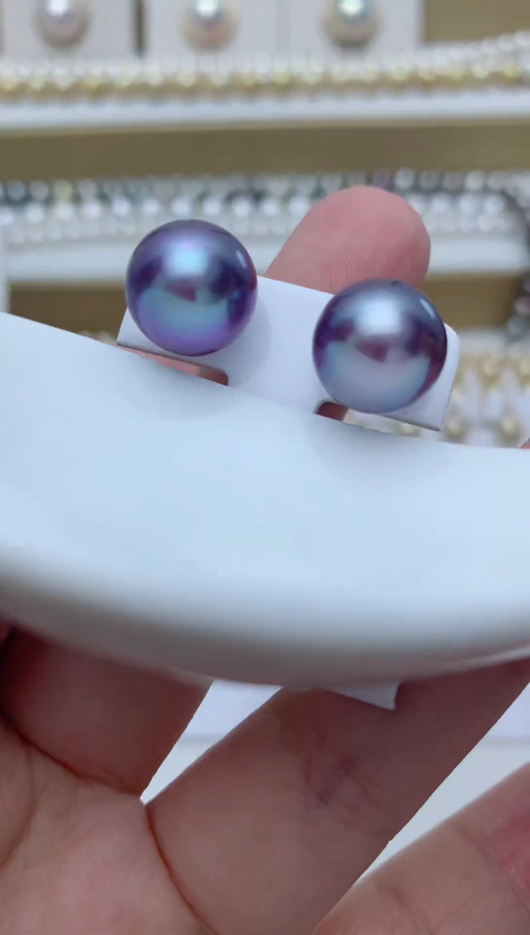 【闪购商品】淡水珍珠耳饰18K金镶嵌q104