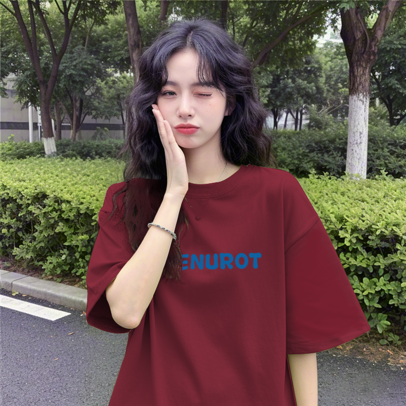 原创夏季透气t恤短袖女运动贴身百搭好看时尚高级韩系休闲印花设