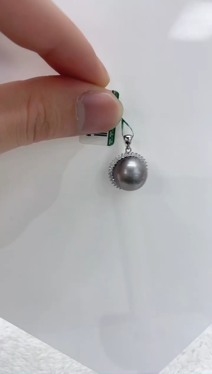 【闪购商品】海水珍珠吊坠(不含链)银S925镶嵌海水珍珠吊坠