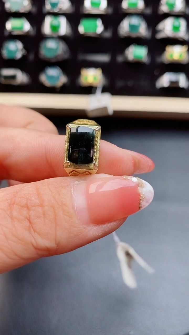 【闪购商品】翡翠戒指银S925镶嵌5080550