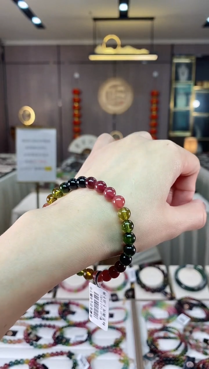 【闪购商品】碧玺单圈手串6mm+未镶嵌（多样性发一条）hon