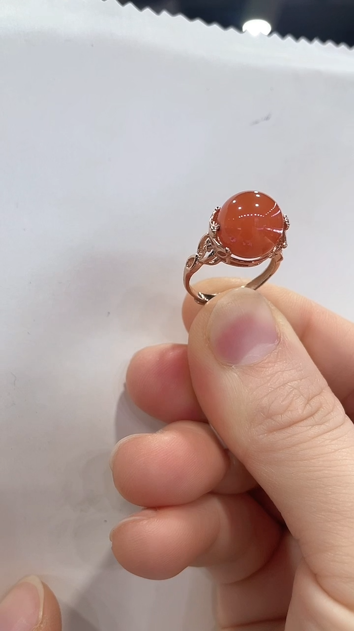 银S925镶嵌南红玛瑙戒指2（多样性发一）