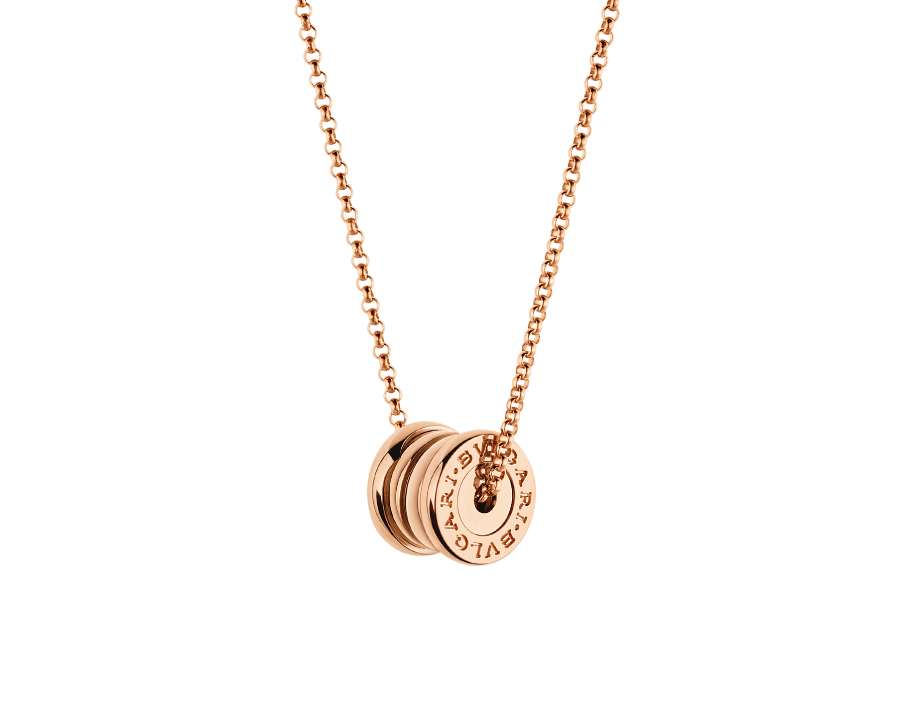 99新 BVLGARI/宝格丽 B.zero1 系列 18K金 小蛮腰 素金弹簧 项链 