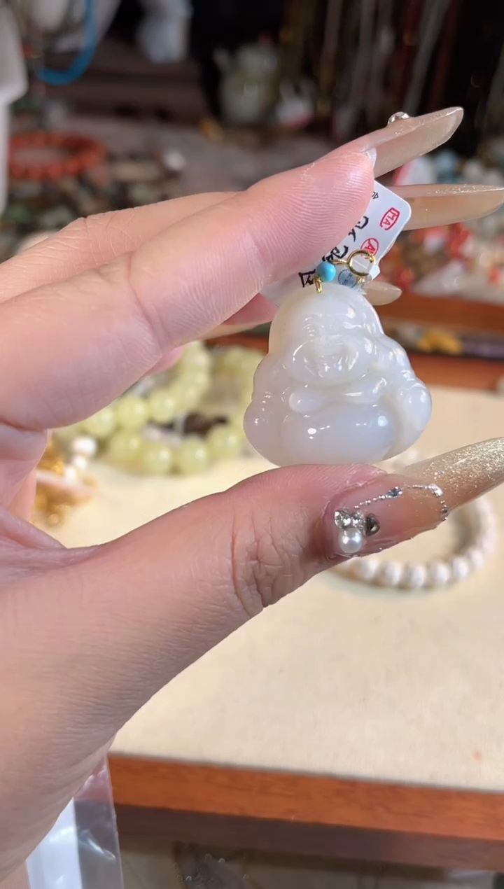 【闪购商品】和田玉吊坠(不含链)银S925镶嵌多样性发货其一