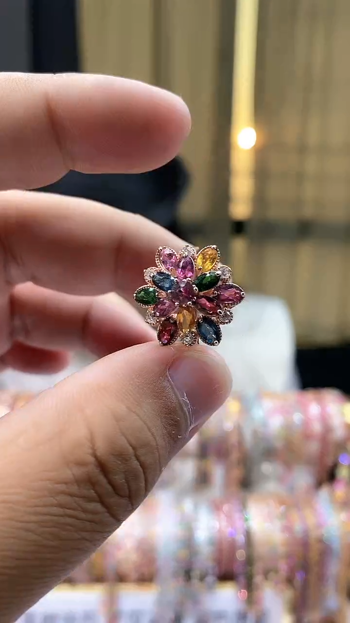 【闪购商品】碧玺戒指银S925镶嵌354354354354354