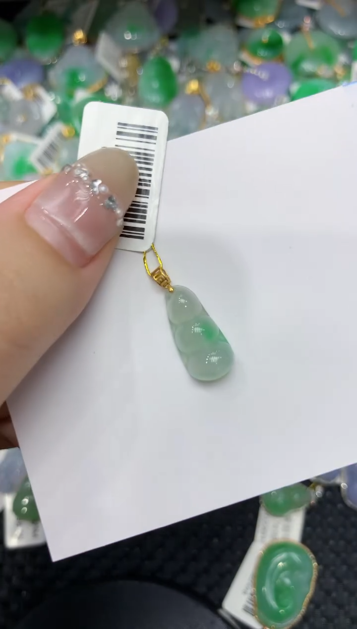 【闪购商品】翡翠颈饰18K金镶嵌222222222