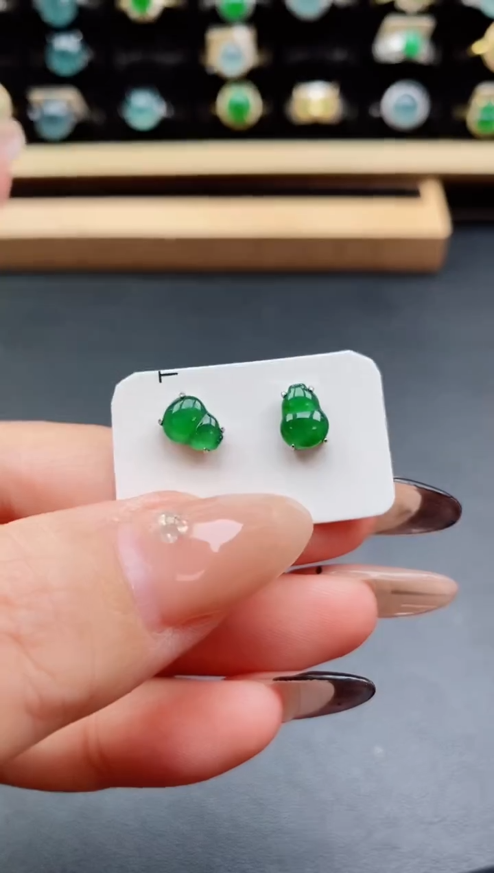 银S925镶嵌戒指翡翠1