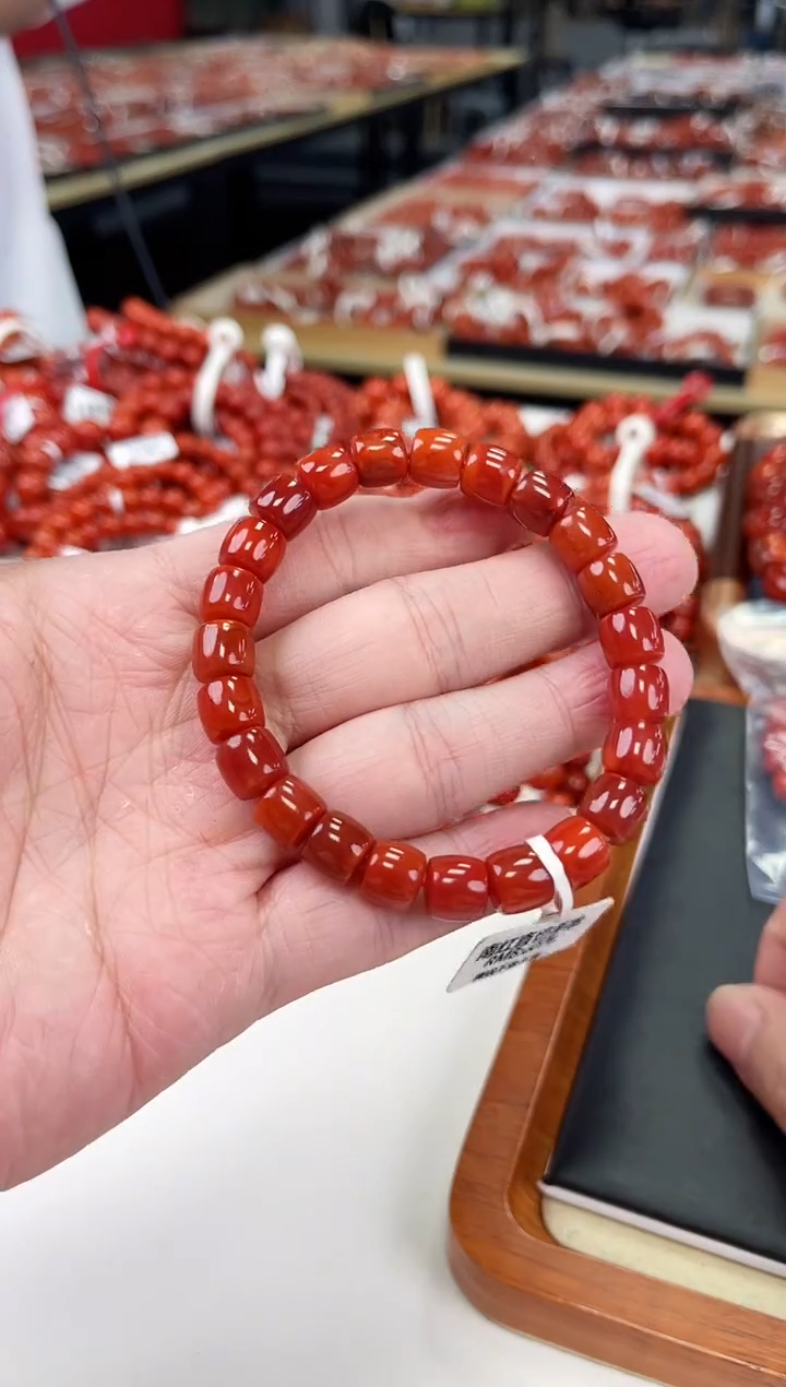 【闪购商品】南红玛瑙瓦西直切手串9+未镶嵌一个/条