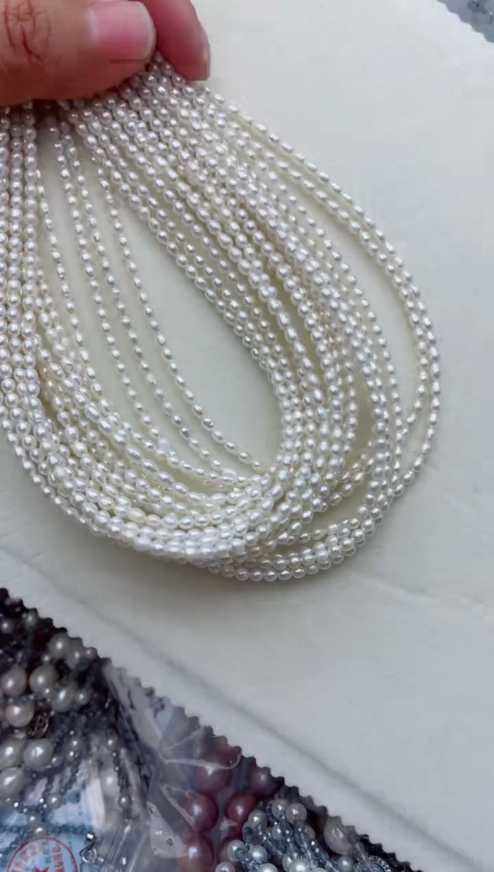 未镶嵌裸珠无扣头淡水珍珠多样性发其一，非无暇