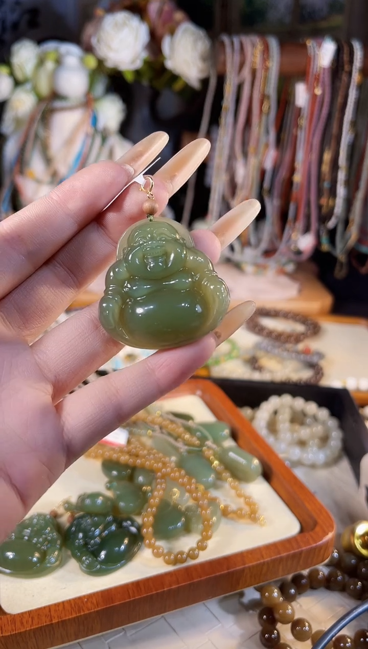【闪购商品】和田玉吊坠(不含链)银S925镶嵌多样性发货其一