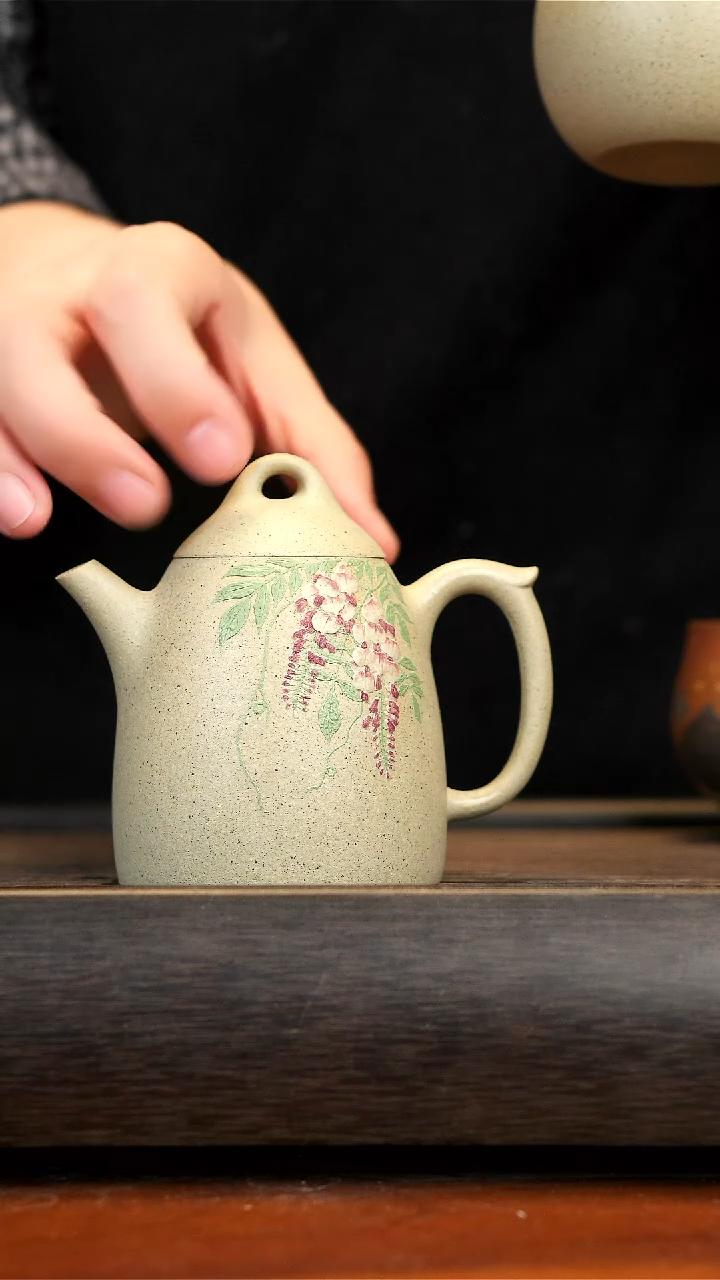 【闪购商品】紫砂茶壶本绿秦权180cc