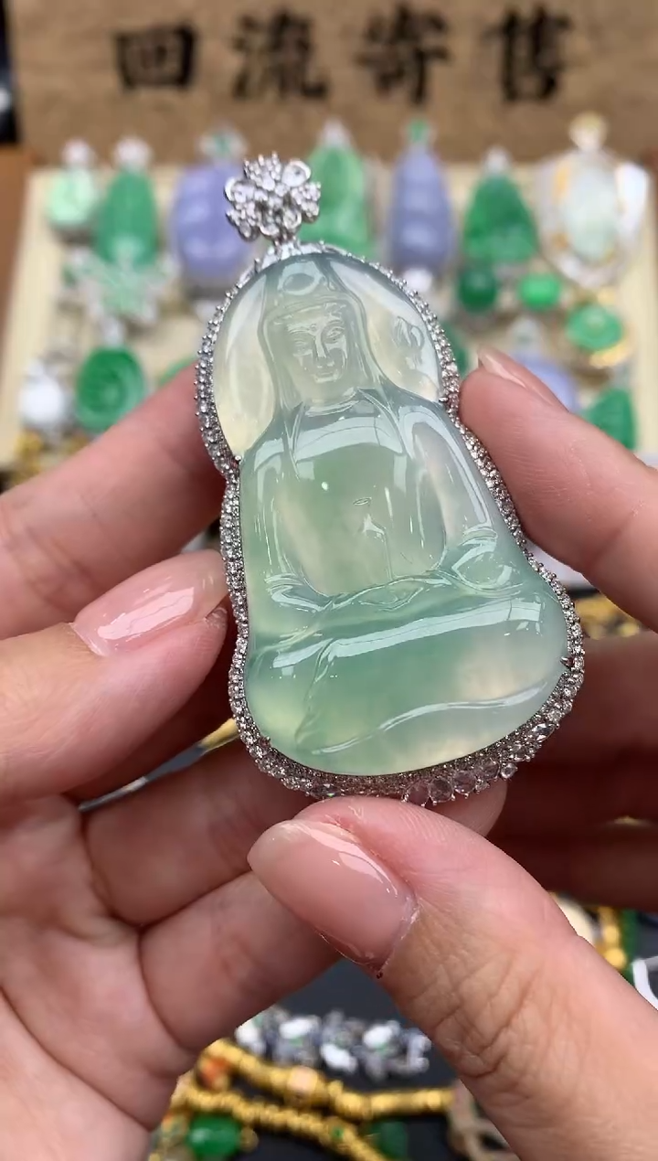 【闪购商品】翡翠颈饰18K金镶嵌313-中国好珍宝