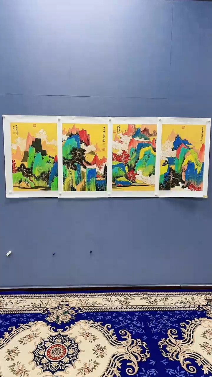 【闪购商品】绘画柳晓叶绘画11平尺山水条屏