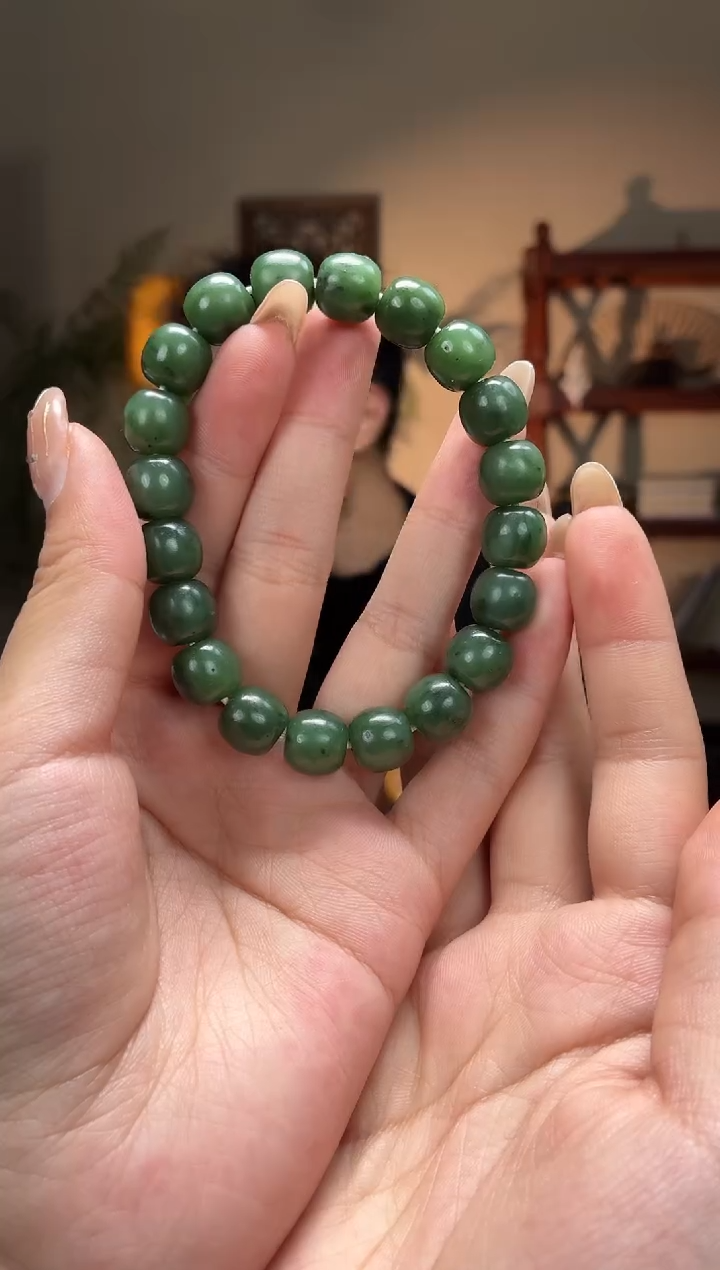 未镶嵌手串和田玉碧10-11老