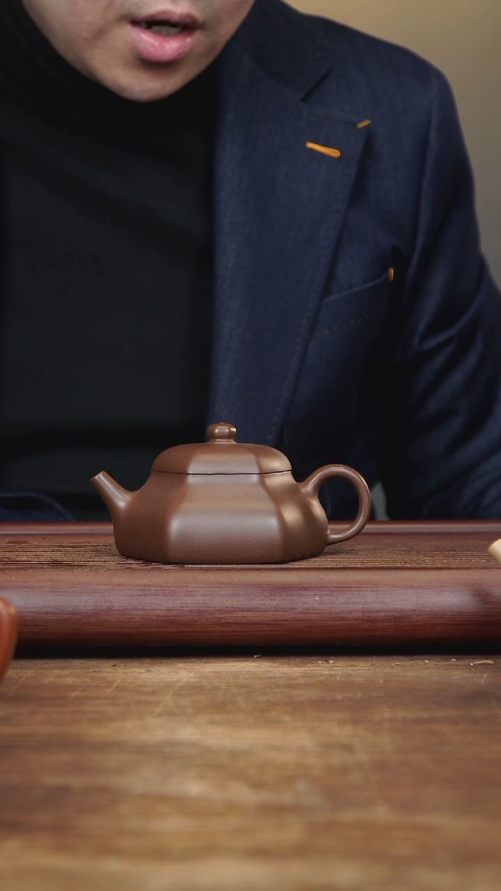 【闪购商品】紫砂茶壶230ml 六方静乐 紫泥