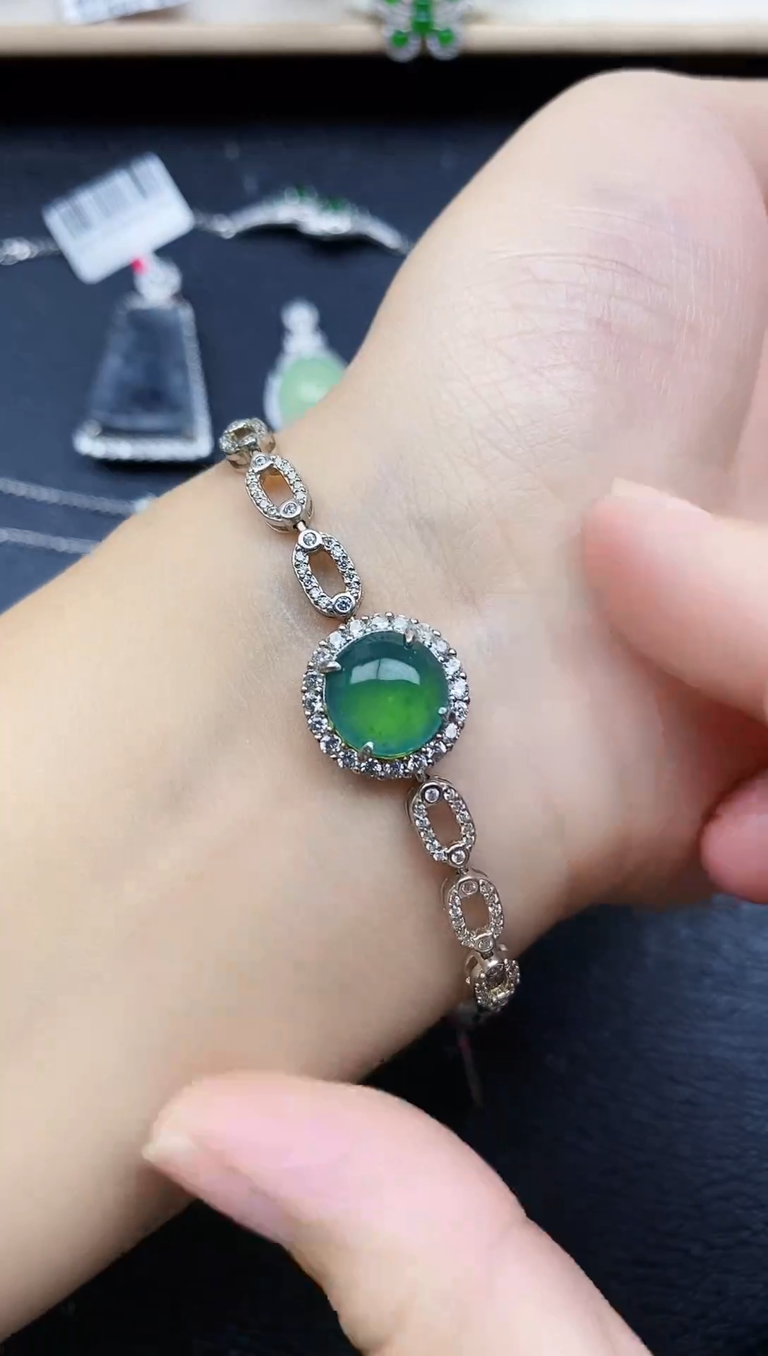 【闪购商品】翡翠戒指银S925镶嵌11111